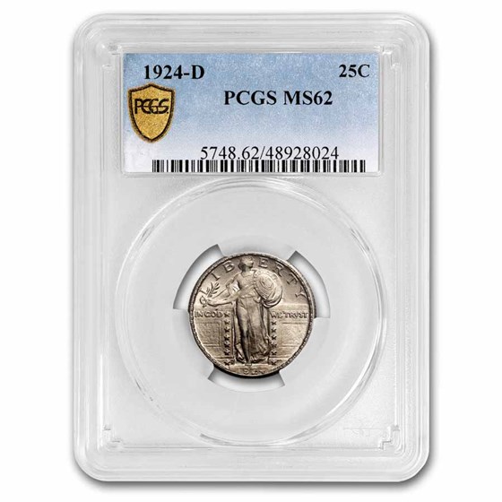 1924-D Standing Liberty Quarter MS-62 PCGS 1924-D Standing Liberty Quarter MS-62 PCGS
