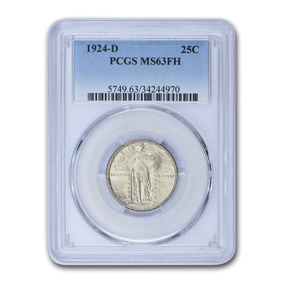 1924-D Standing Liberty Quarter MS-63 PCGS (FH) 1924-D Standing Liberty Quarter MS-63 PCGS (FH)