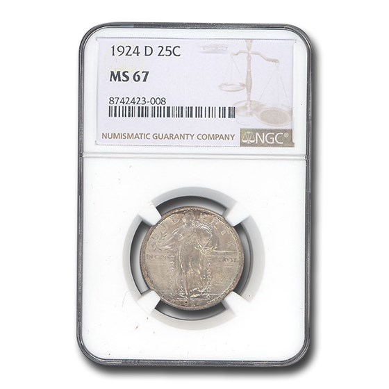 1924-D Standing Liberty Quarter MS-67 NGC