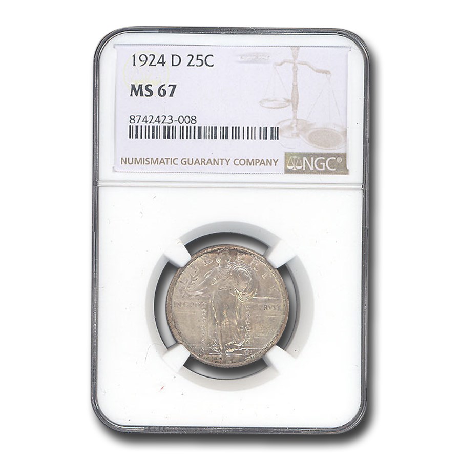 1924-D Standing Liberty Quarter MS-67 NGC