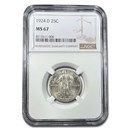 1924-D Standing Liberty Quarter MS-67 NGC