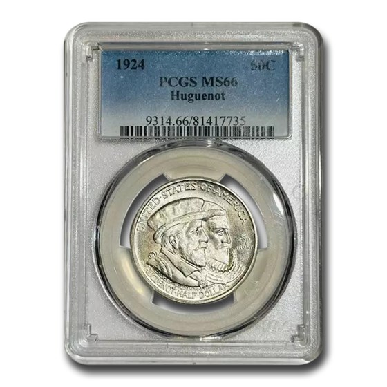 1924 Huguenot Commem Half Dollar MS-66 PCGS 1924 Huguenot Commem Half Dollar MS-66 PCGS