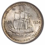 1924 Huguenot Commemorative Half Dollar MS-64 NGC