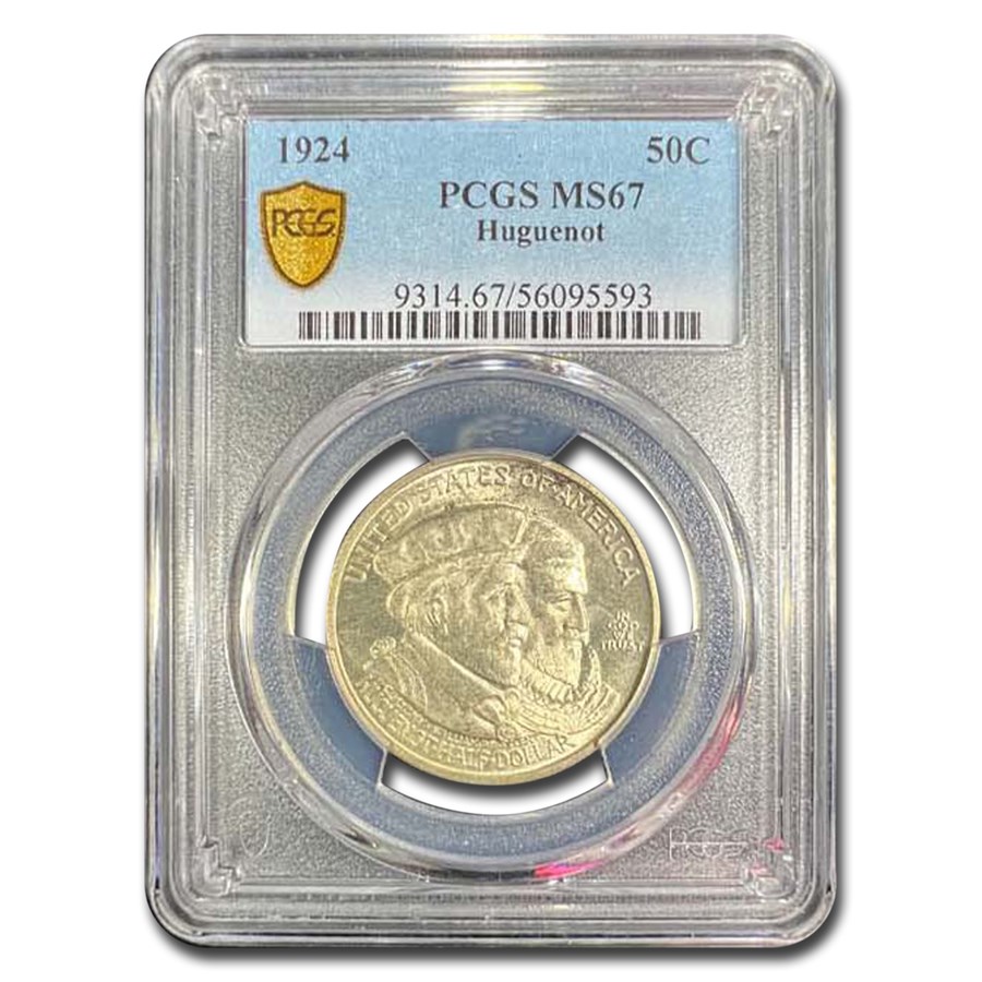 1924 Huguenot Half Dollar Commem MS-67 PCGS