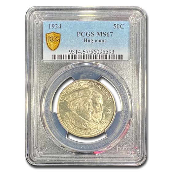1924 Huguenot Half Dollar Commem MS-67 PCGS 1924 Huguenot Half Dollar Commem MS-67 PCGS