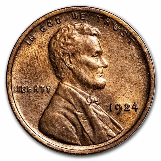 1924 Lincoln Cent BU (Red/Brown) 1924 Lincoln Cent BU (Red/Brown)