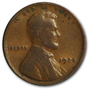 1924 Lincoln Cent Good/VF 1924 Lincoln Cent Good/VF