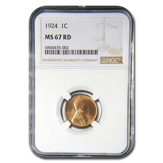 1924 Lincoln Cent MS-67 NGC (Red) 1924 Lincoln Cent MS-67 NGC (Red)