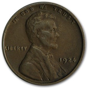 1924 Lincoln Cent XF 1924 Lincoln Cent XF