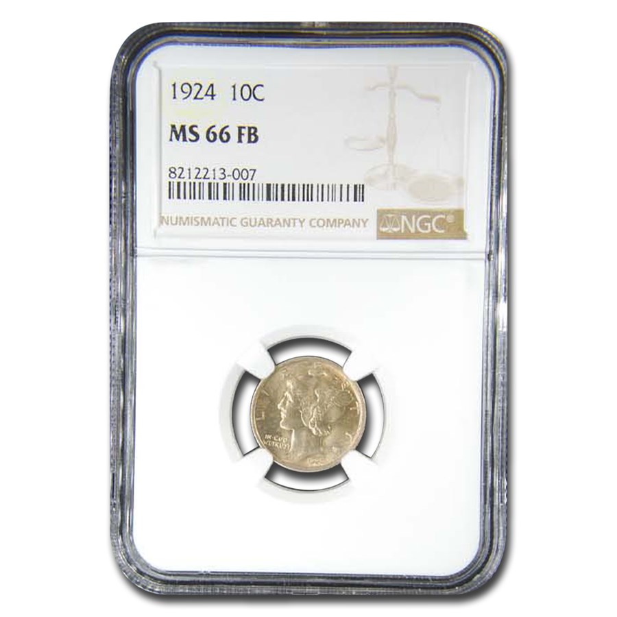 1924 Mercury Dime MS-66 NGC (FB)