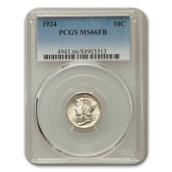 1924 Mercury Dime MS-66 PCGS (FB) 1924 Mercury Dime MS-66 PCGS (FB)