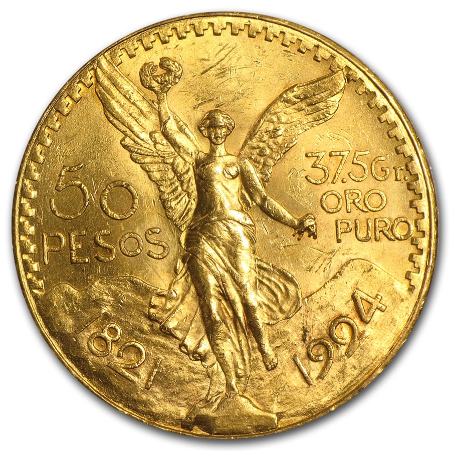 1924 Mexico Gold 50 Pesos BU