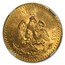 1924 Mexico Gold 50 Pesos MS-62 NGC