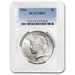 1924 Peace Dollar MS-63 PCGS