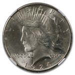 1924 Peace Dollar MS-64 NGC (Green Label)