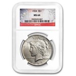 1924 Peace Dollar MS-64 NGC