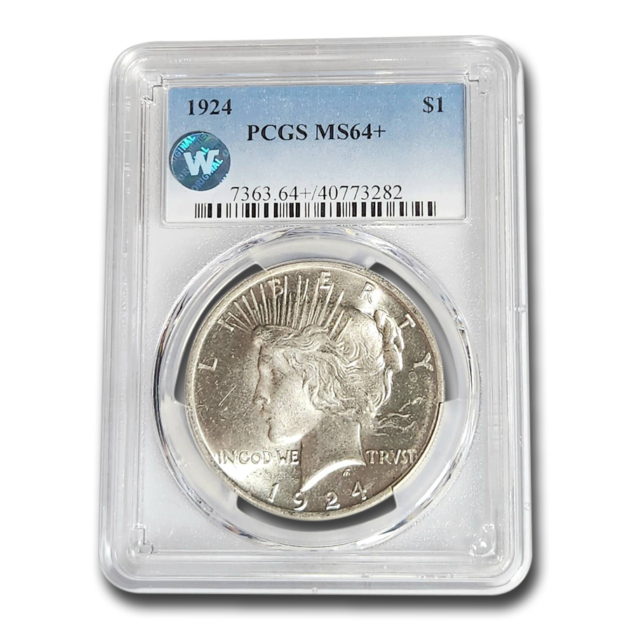 Buy 1924 Peace Silver Dollar MS-64+ PCGS | APMEX