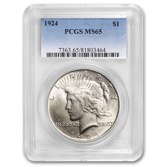 1924 Peace Dollar MS-65 PCGS 1924 Peace Dollar MS-65 PCGS