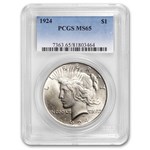 1924 Peace Dollar MS-65 PCGS
