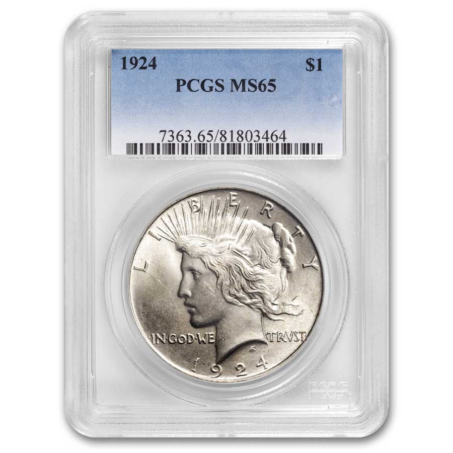 1924 Peace Dollar MS-65 PCGS