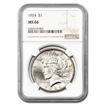 1924 Peace Dollar MS-66 NGC