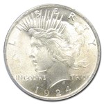 1924 Peace Dollar MS-66 PCGS