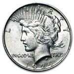 1924 Peace Silver Dollars AU (20-Coin Roll)