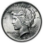 1924 Peace Silver Dollars BU (20-Coin Roll)