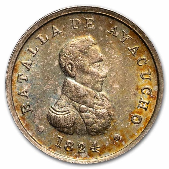 1924 Peru Silver Medal Battle of Ayacucho Centennial BU 1924 Peru Silver Medal Battle of Ayacucho Centennial BU