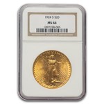 1924-S $20 Saint-Gaudens Gold Double Eagle MS-64 NGC
