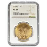 1924-S $20 St Gaudens Gold Double Eagle MS-65 NGC