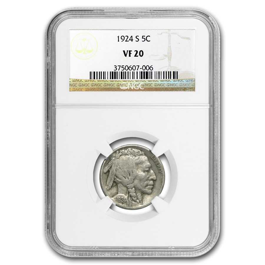 1924-S Buffalo Nickel VF-20 NGC