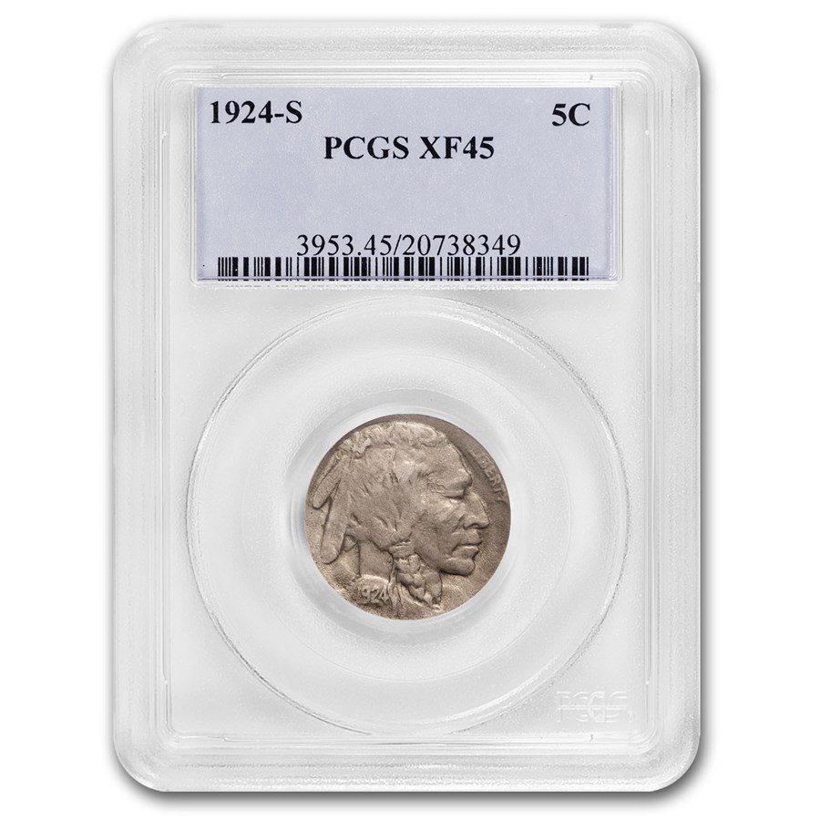 1924-S Buffalo Nickel XF-45 PCGS