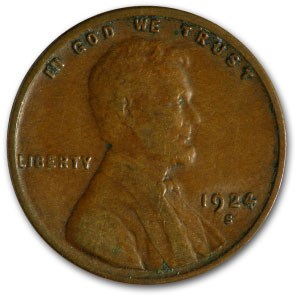 1924-S Lincoln Cent VF 1924-S Lincoln Cent VF