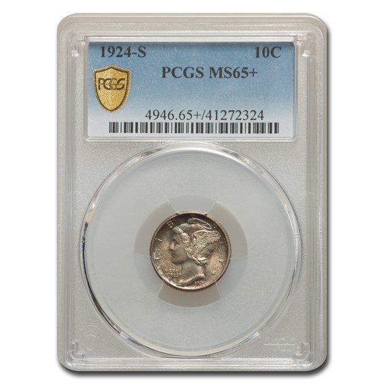 1924-S Mercury Dime MS-65+ PCGS 1924-S Mercury Dime MS-65+ PCGS