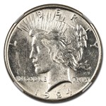 1924-S Peace Dollar AU-58 NGC