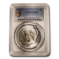 1924-S Peace Dollar AU-58 PCGS