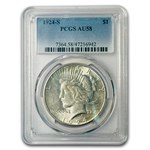 1924-S Peace Dollar AU-58 PCGS