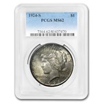 1924-S Peace Dollar MS-62 PCGS (Toned)