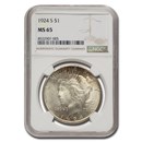 1924-S Peace Dollar MS-65 NGC