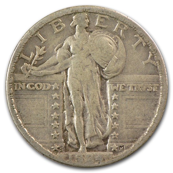1924-S Standing Liberty Quarter VF 1924-S Standing Liberty Quarter VF