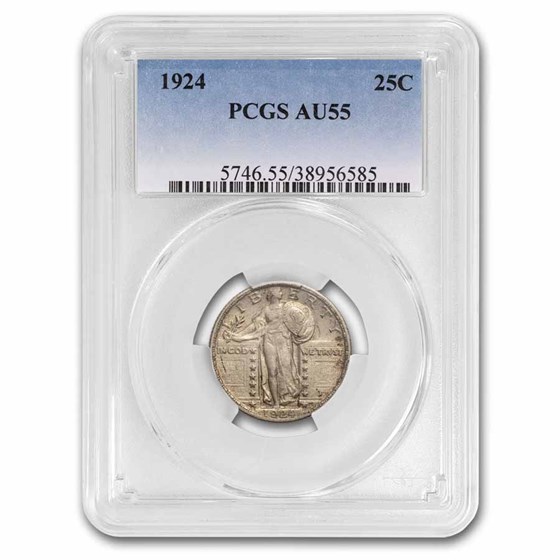 1924 Standing Liberty Quarter AU-55 PCGS 1924 Standing Liberty Quarter AU-55 PCGS