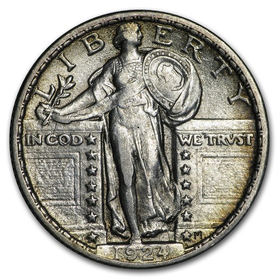 1924 Standing Liberty Quarter AU 1924 Standing Liberty Quarter AU