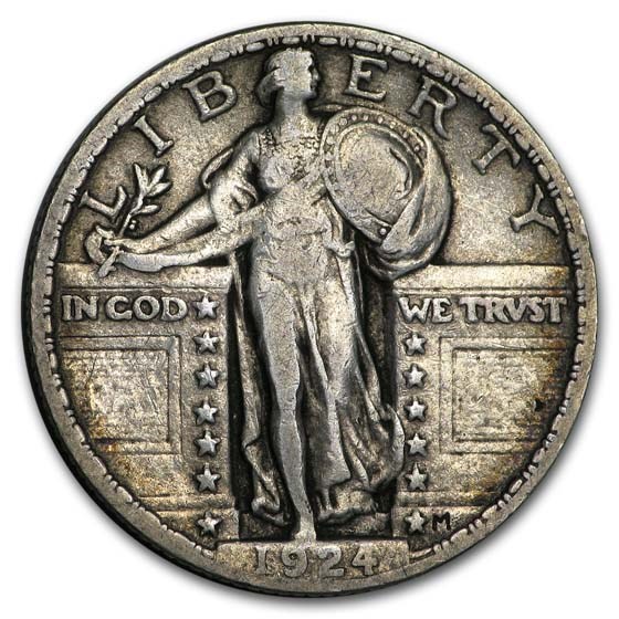 1924 Standing Liberty Quarter Fine 1924 Standing Liberty Quarter Fine