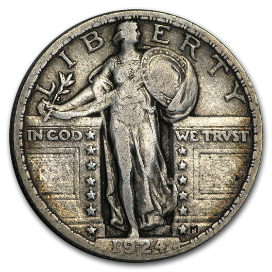 1924 Standing Liberty Quarter Fine 1924 Standing Liberty Quarter Fine
