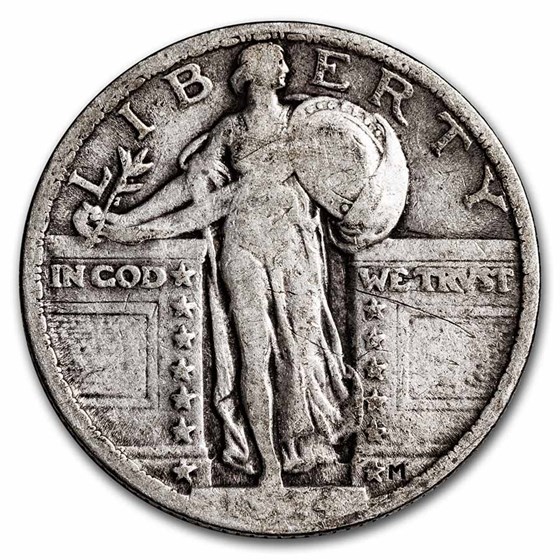 1924 Standing Liberty Quarter Good (Weak Date) 1924 Standing Liberty Quarter Good (Weak Date)