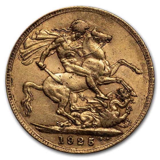 1925-1932-SA South Africa Gold Sovereign George V Avg Circ 1925-1932-SA South Africa Gold Sovereign George V Avg Circ
