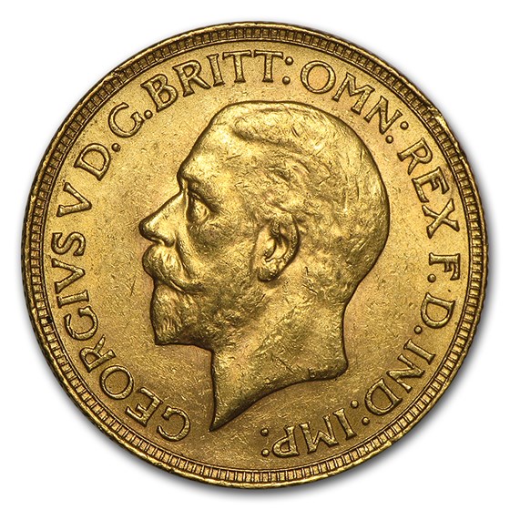 1925-1932 South Africa Gold Sovereign George V Avg Circ 1925-1932 South Africa Gold Sovereign George V Avg Circ
