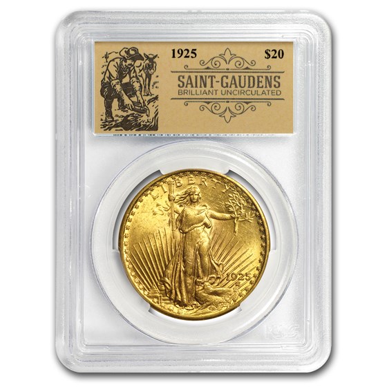 1925 $20 Saint-Gaudens Double Eagle BU PCGS (Prospector Label) 1925 $20 Saint-Gaudens Double Eagle BU PCGS (Prospector Label)