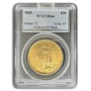 1925 $20 Saint-Gaudens Gold Double Eagle MS-64 PCGS